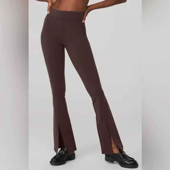 ALO Yoga Pants - Alo Yoga Airbrush High-Waist 7/8 Flutter Legging pants sz S  BROWN